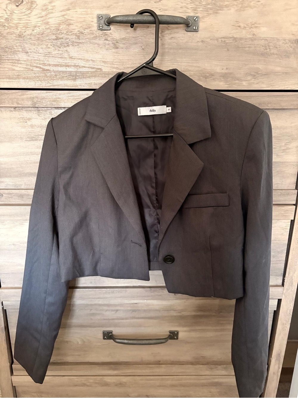 Adika Cropped Black Blazer Jacket